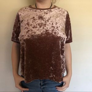 Pink Velvet Boxy Shirt Size:1X